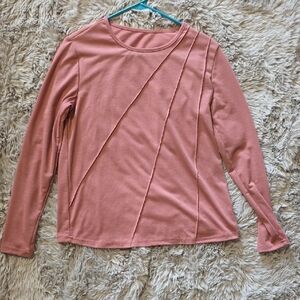 Elegant Pink Long Sleeve Top